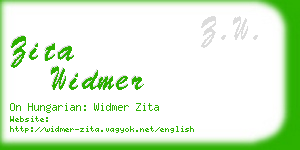 zita widmer business card
